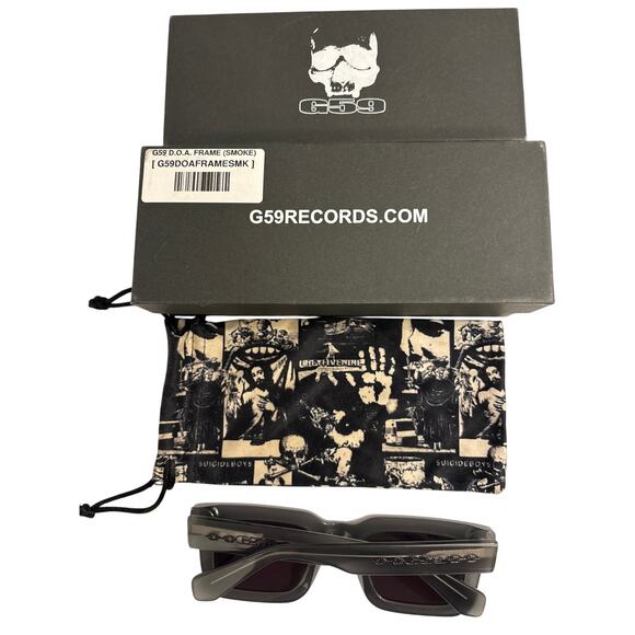 G 59 $uicideboy$ Sunglasses 2022 DOA Smoke with bag/box greyfivenine official - Picture 4 of 4